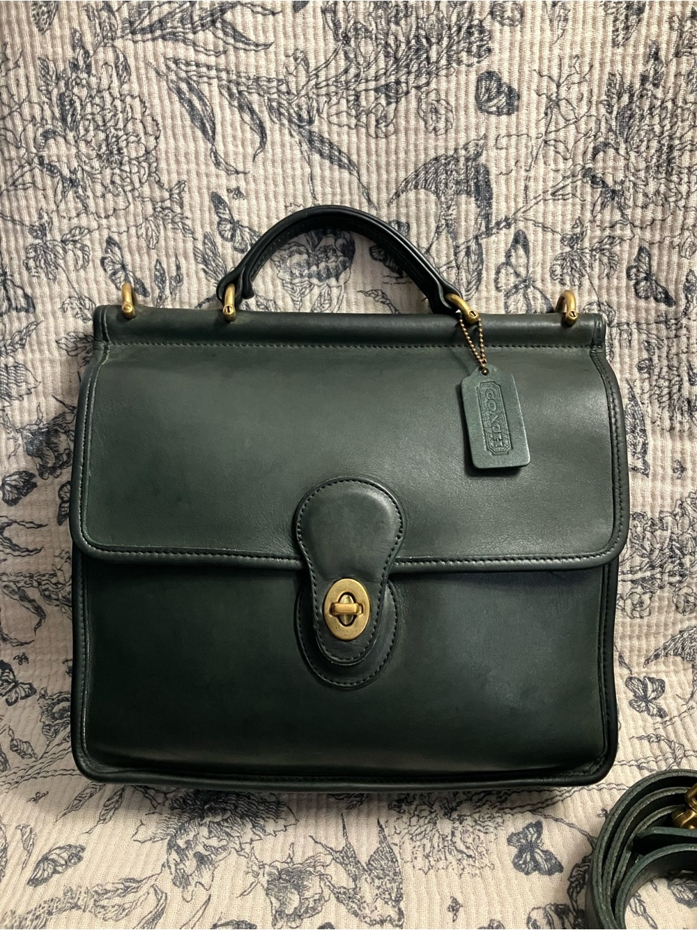 COACH VINTAGE BOTTLE GREEN WILLIS BAG 9927